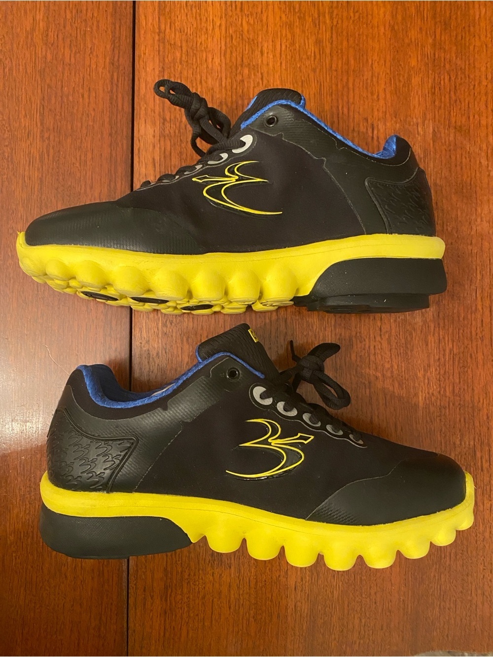 GDefy Black & Yellow Athletic Sneakers